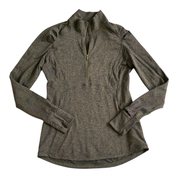 Lululemon Olive Green Extra Mile 1/2 Zip Women's Pullover Top 8 - Picture 2 of 7